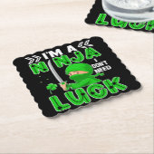 Ik ben een Ninja die ik niet nodig heb, Luck St. P Kartonnen Onderzetters (Gebogen)