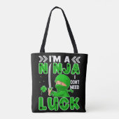 Ik ben een Ninja die ik niet nodig heb, Luck St. P Tote Bag (Achterkant)