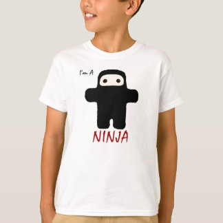 Ik ben een Ninja in Black kinder T-shirt