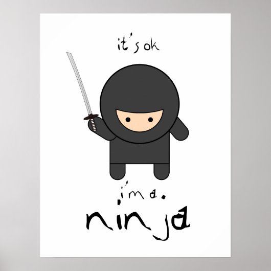 Ik ben een ninja. poster (Voorkant)