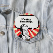 IK BEN EEN NINJA. RONDE BUTTON 4,0 CM (In situ)