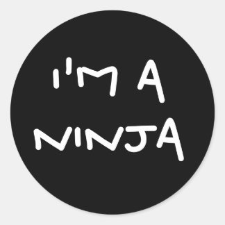 Ik ben een NINJA-sticker Ronde Sticker