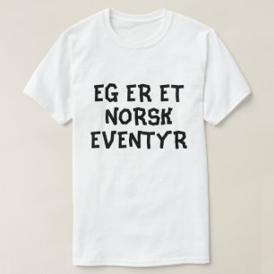 Ik ben een Noors sprookje in Noors wit T-shirt