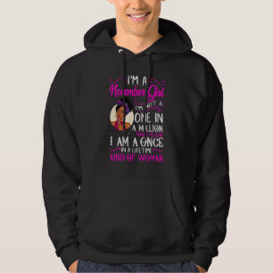 Ik ben een novembermeisje Zwarte vrouwen Scorpio B Hoodie