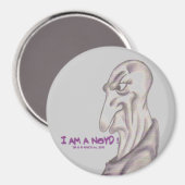 IK BEN EEN NOYD! Grote ronde magneet (Voorkant / Achterkant)