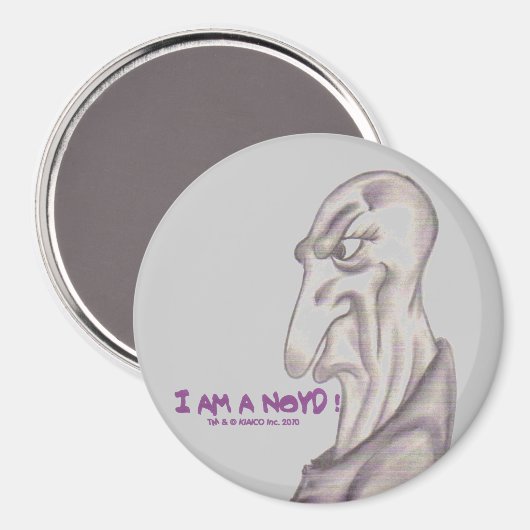 IK BEN EEN NOYD! Grote ronde magneet (Voorkant / Achterkant)