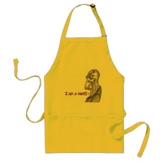 IK BEN EEN NOYD. Yellow Apron Standaard Schort