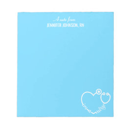 Ik ben een Nurse Stethoscoop persoonlijke naam leg Notitieblok