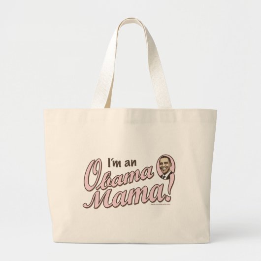 Ik ben een Obama Mama Bag Grote Tote Bag (Voorkant)