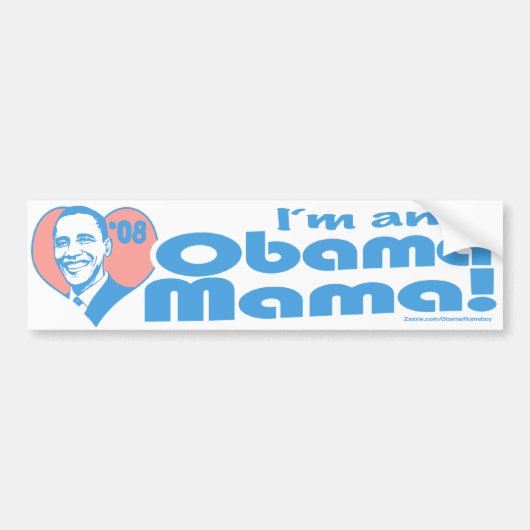 Ik ben een Obama mama Bumpersticker  (Voorkant)