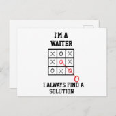 Ik ben een ober, ik vind altijd een oplossing ans briefkaart (Voorkant / Achterkant)