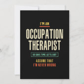 Ik ben een Occupation Therapist Bedankkaart (Voorkant)