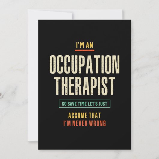 Ik ben een Occupation Therapist Bedankkaart (Voorkant)