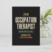 Ik ben een Occupation Therapist Bedankkaart (Staand voorkant)