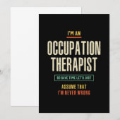 Ik ben een Occupation Therapist Bedankkaart (Voorkant / Achterkant)