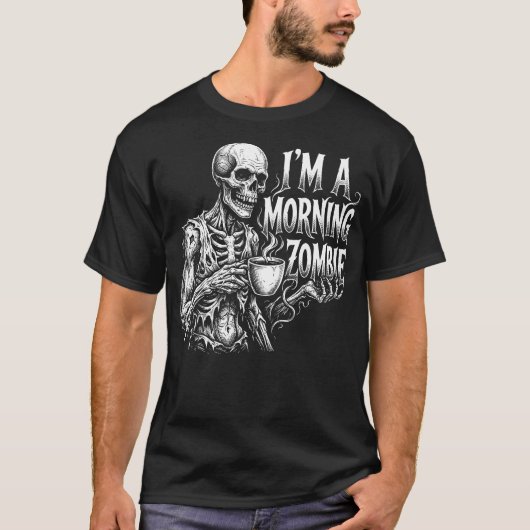 Ik ben een ochtend zombie t-shirt (Voorkant)