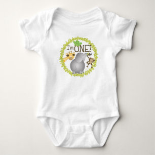 Ik ben één Oerwoud Baby-shirt Romper