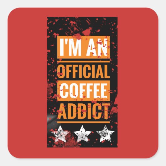 Ik ben een Officieel Cafeïne Verslaafde Sticker (Voorkant)