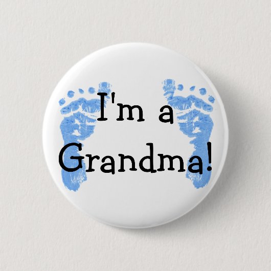 Ik ben een oma! ronde button 5,7 cm (Voorkant)
