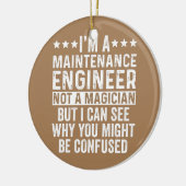 Ik ben een onderhoudstechnicus, geen tovenarij keramisch ornament (Links)