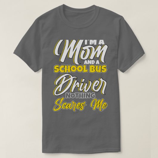 Ik ben een ontwerp van een mam en een leerbus t-shirt (Design voorkant)