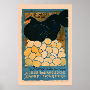 Ik ben een Oorlogshen! Vintage Stijl Frans 1917 WW Poster
