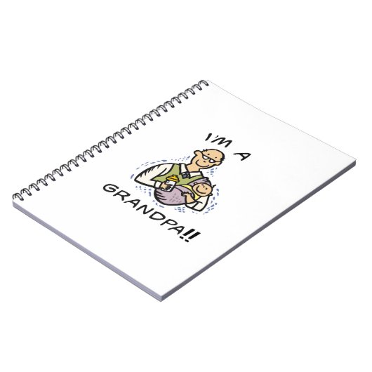 Ik ben een opa -opa en Baby Tshirts en geschenken Notitieboek (Linkerzijde)