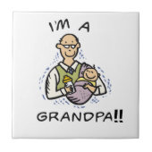 Ik ben een opa -opa en Baby Tshirts en geschenken Tegeltje (Voorkant)
