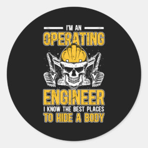 Ik ben een Operating Engineer Operating Engineerin Ronde Sticker
