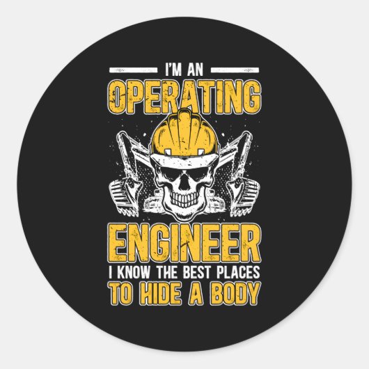 Ik ben een Operating Engineer Operating Engineerin Ronde Sticker (Voorkant)