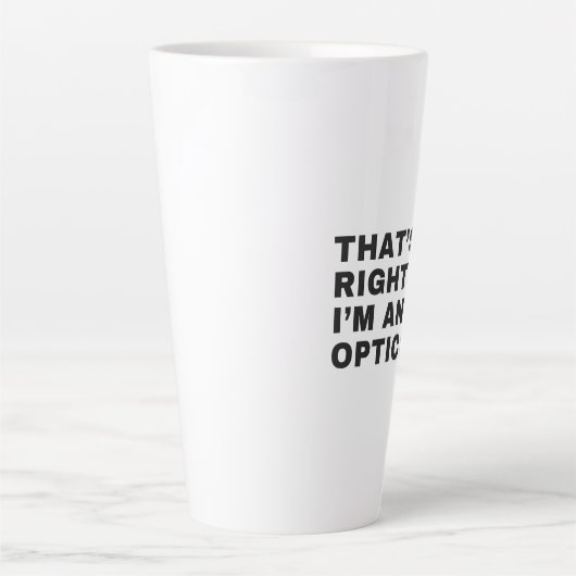 IK BEN EEN OPTICIAN LATTE MOK (Voorkant)