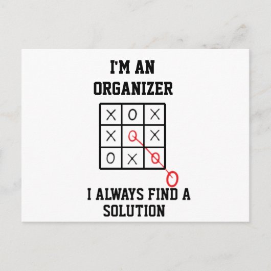 Ik Ben Een Organisator Ik Vind Altijd Een Oplossin Briefkaart (Voorkant)