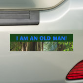 IK BEN EEN OUD MAN! Car Bumpersticker Redwood (Op auto)