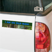 IK BEN EEN OUDE MAN! Auto bumpersticker Rodewouden (Op Truck)