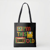 Ik ben een oude reto-tech tote bag (Voorkant)