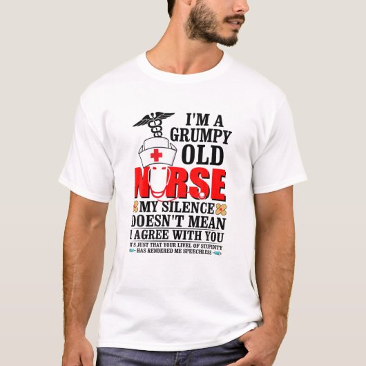 Ik ben een ouderwetse verpleegster, Nurselife Sass T-shirt (Voorkant)