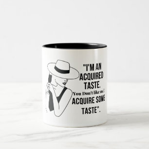 Ik ben een overgenomen smaak... Koffiebeker Tweekleurige Koffiemok