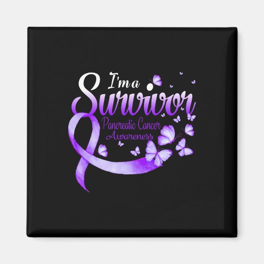 Ik ben een overlevende alvleesklier-kankerbewustzi magneet (Voorkant)