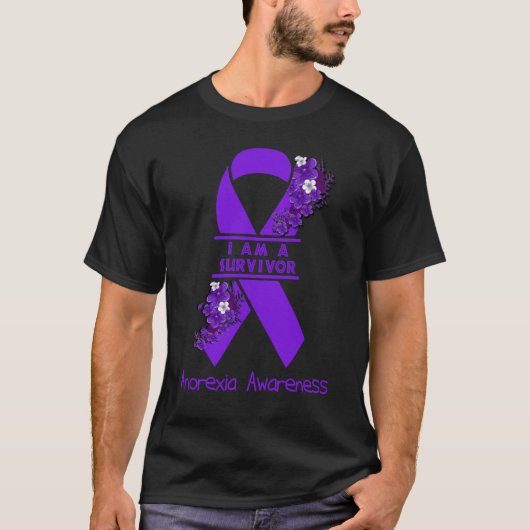 Ik ben een overlevende ANOREXIA bewustzijn T-shirt (Voorkant)