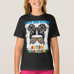 Ik ben een overlevende autisme-bewustmakingsberich t-shirt
