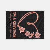 Ik ben een overlevende. Bewustzijn van endometrium Fleece Deken (Voorkant (Horizontaal))