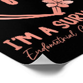 Ik ben een overlevende. Bewustzijn van endometrium Poster (Hoek)