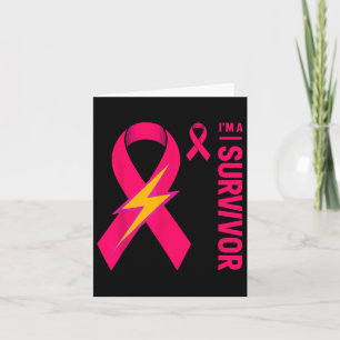 Ik ben een overlevende borstkanker bewustzijn Pink Kaart