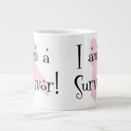Ik ben een overlevende borstkanker strijder grote koffiekop