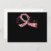 Ik ben een overlevende borstkankerbewuster uitnodiging briefkaart (Voorkant / Achterkant)