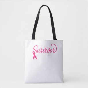 Ik ben een overlevende borstkankerverwekker tote bag