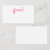 Ik ben een overlevende borstkankerverwekker visitekaartje (Voorkant / Achterkant)