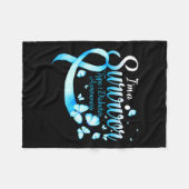 Ik ben een overlevende diabetes Awareness Butterfl Fleece Deken (Voorkant (Horizontaal))