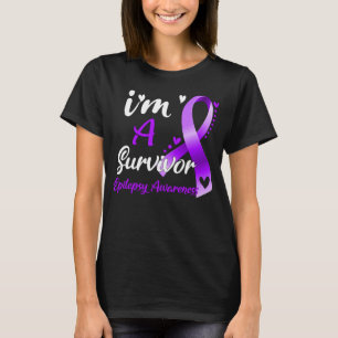Ik ben een overlevende epilepsy Bewustheid T-shirt