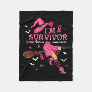 Ik ben een overlevende Halloween Breast Kanker Fleece Deken